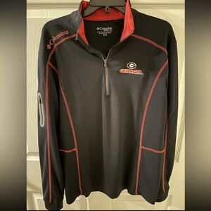 Columbia Black and Red Georgia Bulldogs 1/4 Zip Pullover